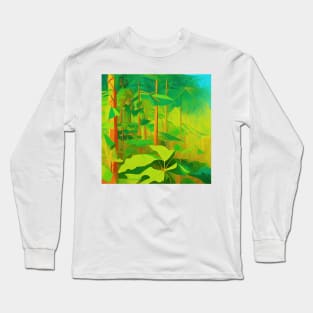 Misty Tropical Forest Long Sleeve T-Shirt